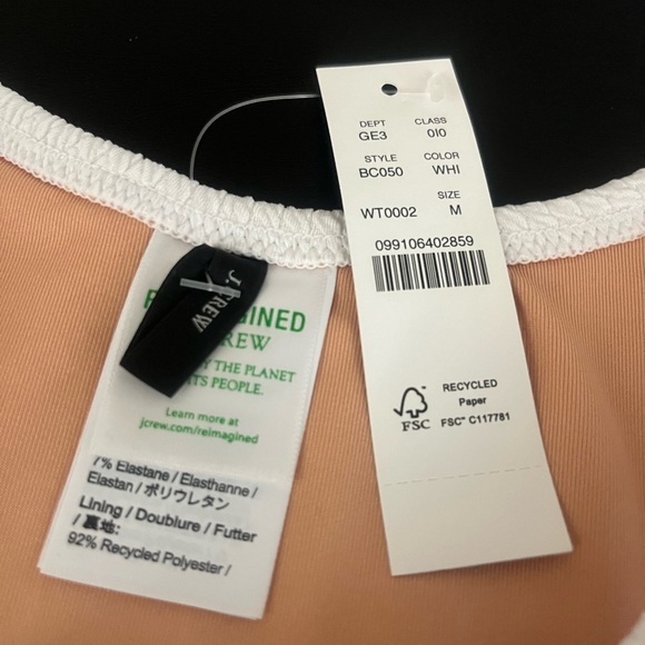 J Crew White Cheeky Bikini Bottoms M NWT - Picture 2 of 5